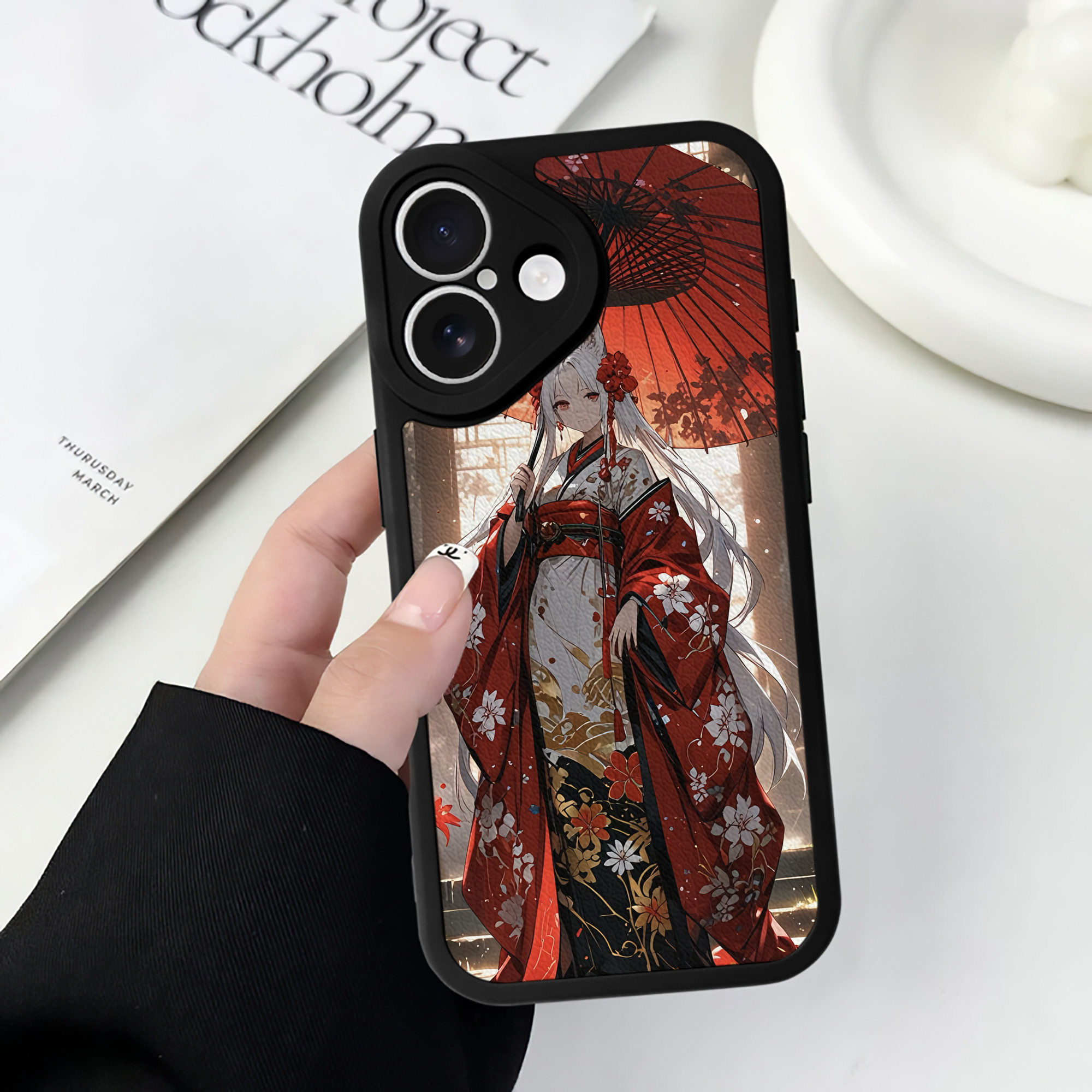 （画像用） 刀剣乱舞 Touken Ranbu 【iPhone 16シリーズ対応】シリコンスマホケース（レザー調） 材質：シリコン